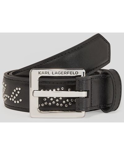 Karl Lagerfeld Ceinture Cloutée K/signature - Noir