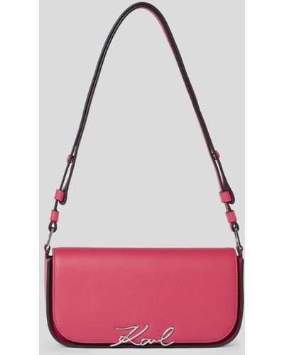 Karl Lagerfeld K/signature Crossbody Bag - Pink