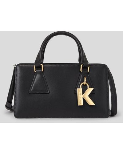 Karl Lagerfeld K/lock Small Top Handle Bag - Black