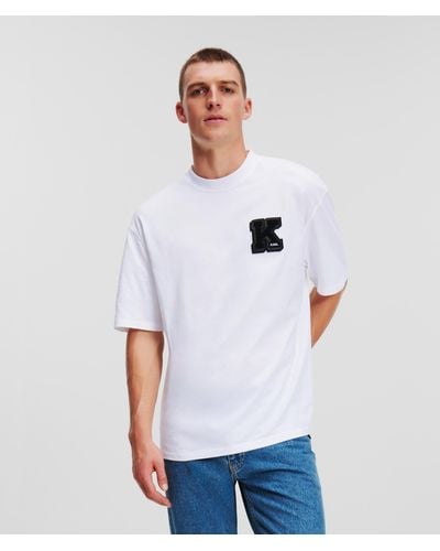 Karl Lagerfeld K-initial Varsity T-shirt - White
