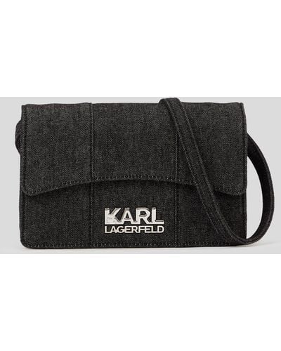 Karl Lagerfeld Sac Porté Épaule En Denim K/stone - Noir