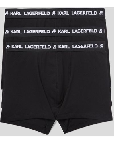 Karl Lagerfeld Caleçon Logo Karl Monochrome - Lot De 3 - Noir
