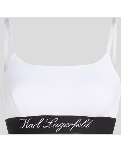Karl Lagerfeld Bralette Au Dos Plongeant Hotel Karl - Blanc