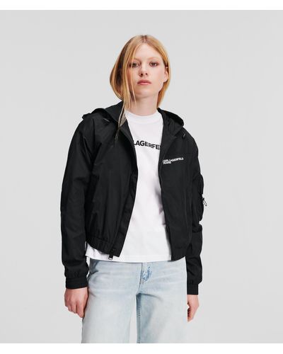 Karl Lagerfeld Klj Utility Zip-up Jacket - Black