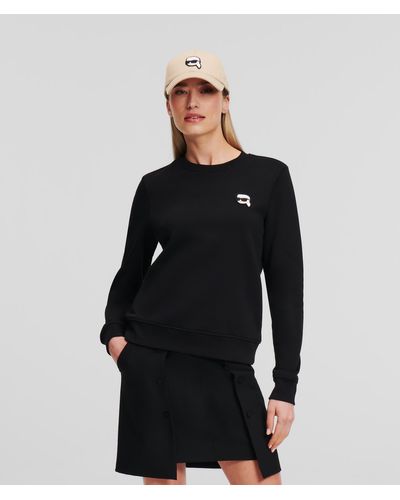 Karl Lagerfeld K/ikonik Patch Sweatshirt - Black