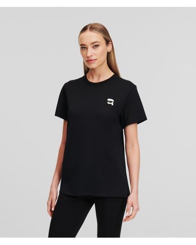 Karl Lagerfeld K/ikonik Patch T-shirt - Black