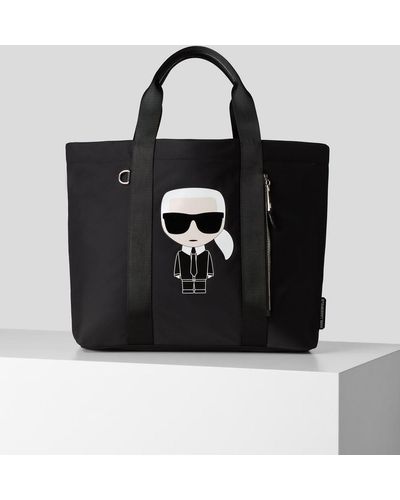Karl Lagerfeld K/ikonik Recycled Nylon Tote Bag - Black