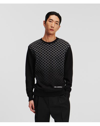 Karl Lagerfeld Kl Monogram Sweatshirt - Black