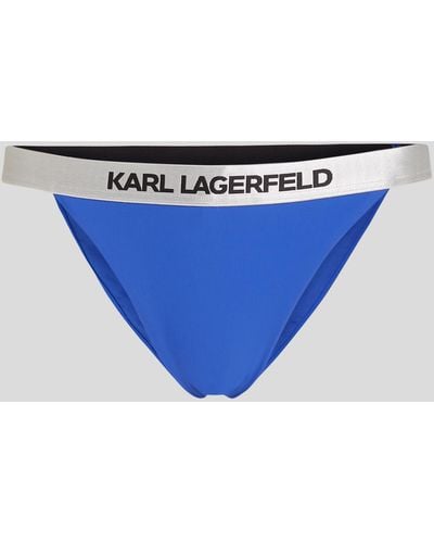 Karl Lagerfeld Karl Logo Bikini Bottoms - Blue