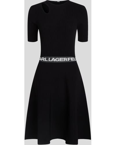 Karl Lagerfeld Karl Logo Short-sleeved Dress - Black