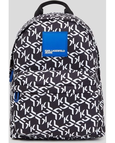 Karl Lagerfeld Klj Monogram Backpack - Blue