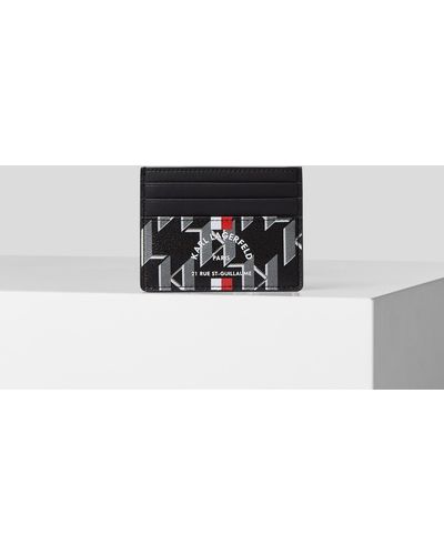 Karl Lagerfeld Porte-cartes Rue St-guillaume Kl Monogram - Blanc