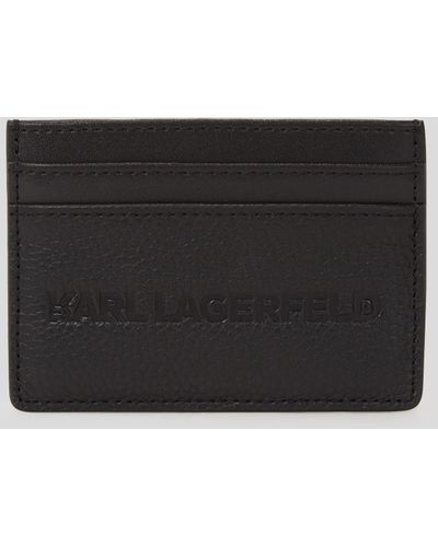 Karl Lagerfeld Porte-cartes K/essential En Cuir - Noir