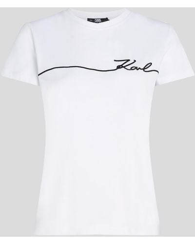Karl Lagerfeld Karl Signature T-shirt - White