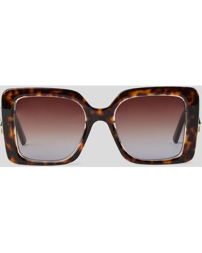 Karl Lagerfeld Monochrome Square Sunglasses - Brown