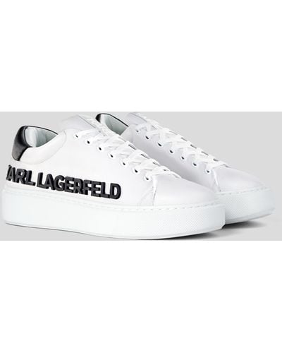 Karl Lagerfeld Karl Maxi Kup Injekted Logo Trainers - White
