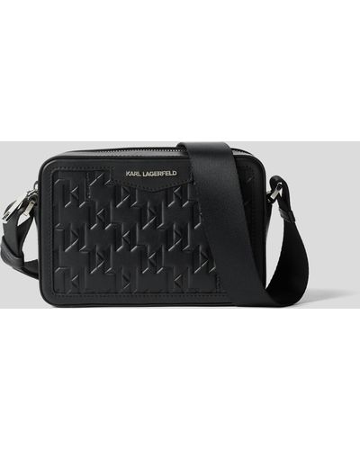 Karl Lagerfeld K/loom Leather Camera Bag - Black