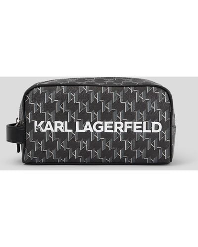 Karl Lagerfeld K/monogram Klassik Washbag - Grey