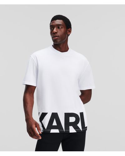 Karl Lagerfeld Karl Logo Hem T-shirt - White