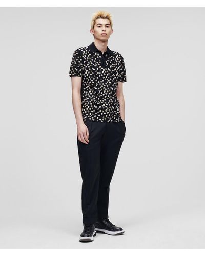 Karl Lagerfeld Floral-print Knitted Polo Shirt - Multicolour