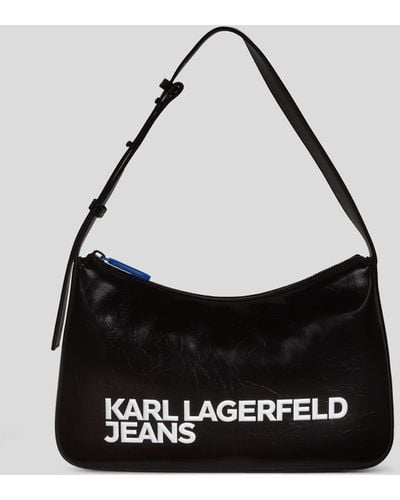 Karl Lagerfeld Sac Porté Épaule Logo Klj Essential - Noir