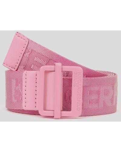 Karl Lagerfeld Klj Webbing Belt - Pink