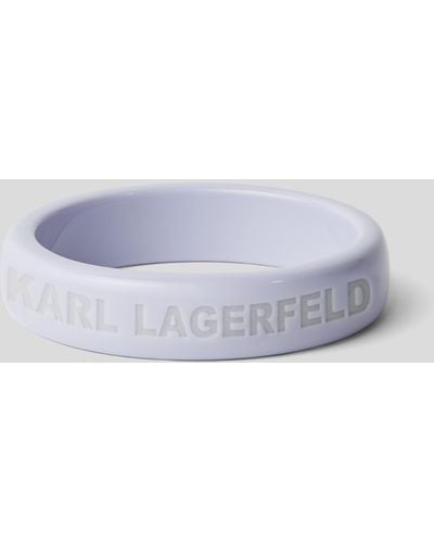 Karl Lagerfeld K/essential Slim Bangle - White