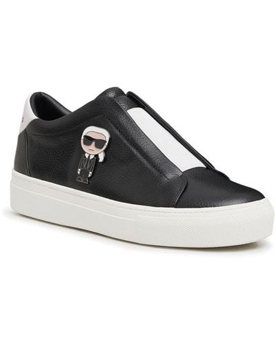Karl Lagerfeld | Women's Ceci Slip On Sneakers | Black/bright White | Size 8