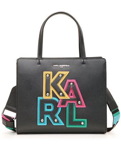 KARL LAGERFELD PARIS Pastel Maybelle Signature Icon Satchel Bag