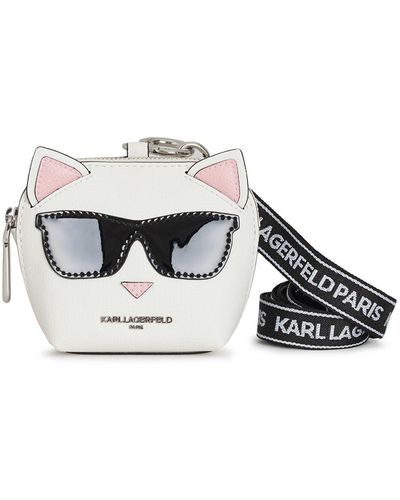 Karl Lagerfeld | Women's Karl Head Mini Bag | White/black