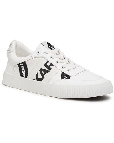 Karl Lagerfeld | Women's Jaylee Lace Up Sneakers | Bright White | Size 9