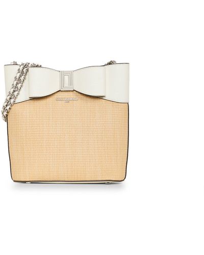 Karl Lagerfeld | Women's Ikons Bow Mini Tote Bag | White/natural