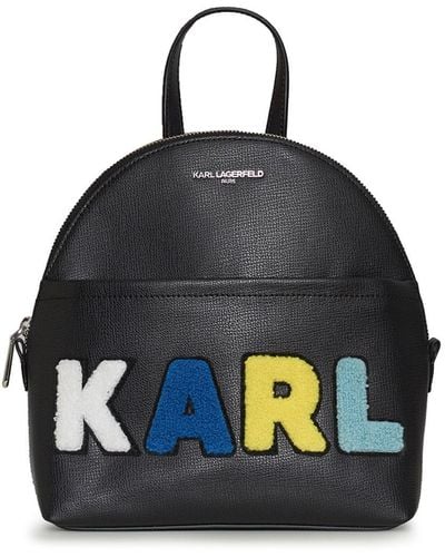 KARL LAGERFELD Karl Lagerfeld women backpack in black faux leather  2064RUCS53048N, black women backpack black backpack women black karl  lagerfeld backpack - 2064rucs53048n - Backpacks KARL LAGERFELD - Women KARL  LAGERFELD