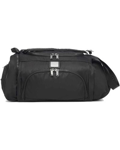 Karl Lagerfeld | Men's Multi Zip Pocket Nylon Duffle Gym Bag | Black