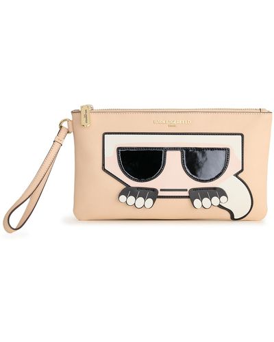 Karl Lagerfeld | Women's Maybelle Wristlet | Fawn/black - Natural