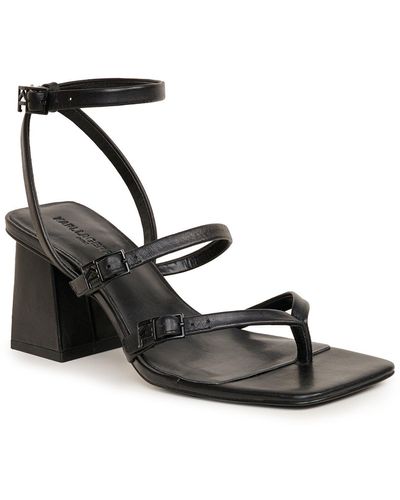 Karl Lagerfeld | Women's Genevieve Kl Tri Strap Heeled Sandal | Black | Size 6