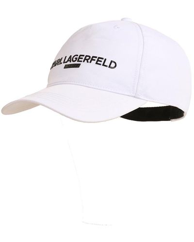 Karl Lagerfeld | Men's Logo Ripstop Baseball Cap | White