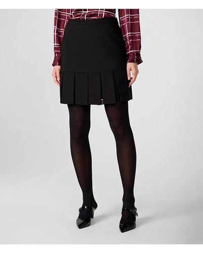 Karl Lagerfeld | Women's Pleated Mini Skirt | Black
