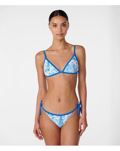Karl Lagerfeld | Women's Eloise Triangle Bikini Top | French Blue | Polyester/spandex | Size Xs