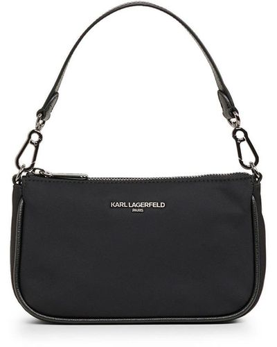 Karl Lagerfeld | Women's Maybelle Demi Shoulder Bag | Black/dark Gunmetal