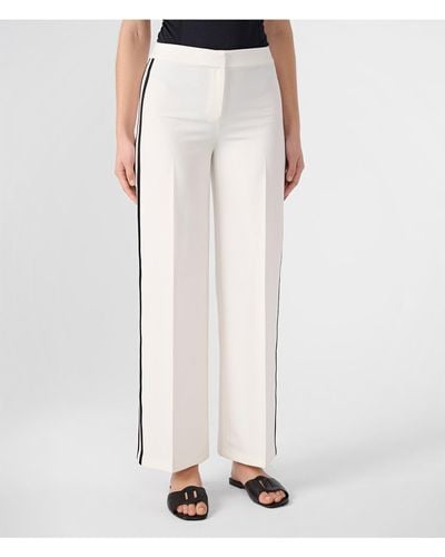 Karl Lagerfeld | Women's Colorblock Side Stripe Pants | Soft White