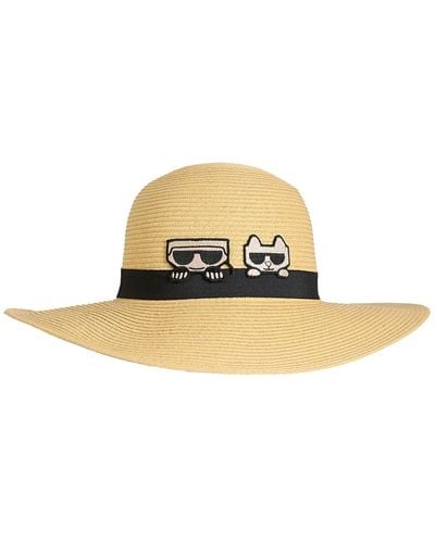 Karl Lagerfeld | Women's Peek A Boo Sun Hat | Natural Beige