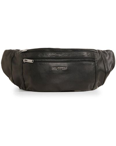 Karl Lagerfeld | Men's Double Zip Belt Bag | Black