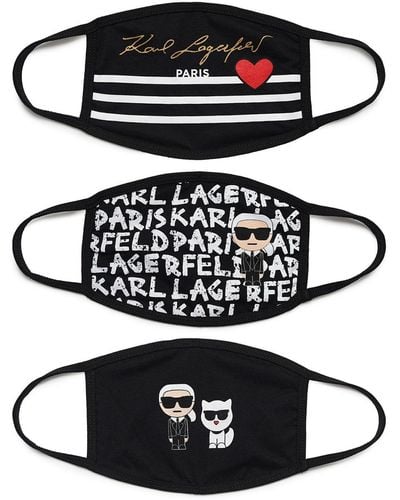 Karl Lagerfeld | Women's 3 Pack Klp Face Coverings | Black