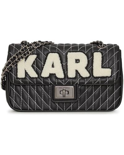 Karl Lagerfeld | Women's Agyness Shoulder Bag | Black Patch