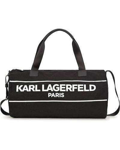 Karl Lagerfeld Kristen Canvas Duffle Bag - Black