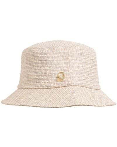 Karl Lagerfeld | Women's Tweed Bucket Hat | Beige - Natural