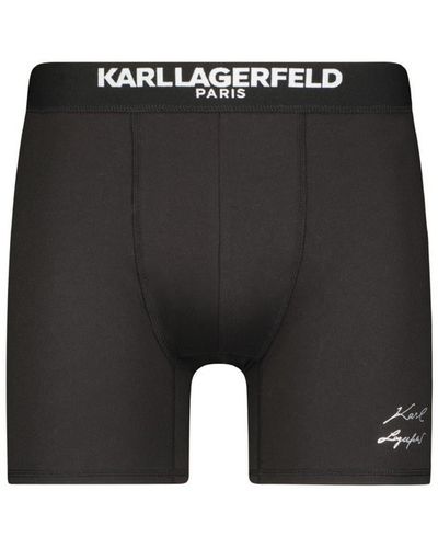Karl Lagerfeld | Men's 3 Pack Boxer Brief: All Blk Solid | Black | Polyester/spandex | Size Medium
