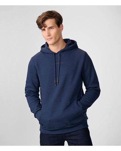 Karl Lagerfeld | Logo Fleece Hoodie Shirt | Navy Blue | Cotton/polyester | Size Large