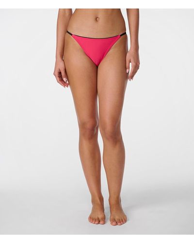 Karl Lagerfeld | Women's Pauline String Bikini Bottom | Raspberry Pink | Polyester/spandex | Size Xs - Multicolor
